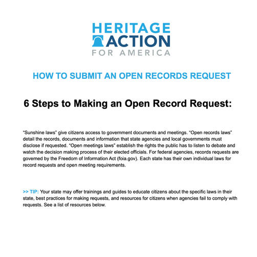 Open Records Request, Heritage